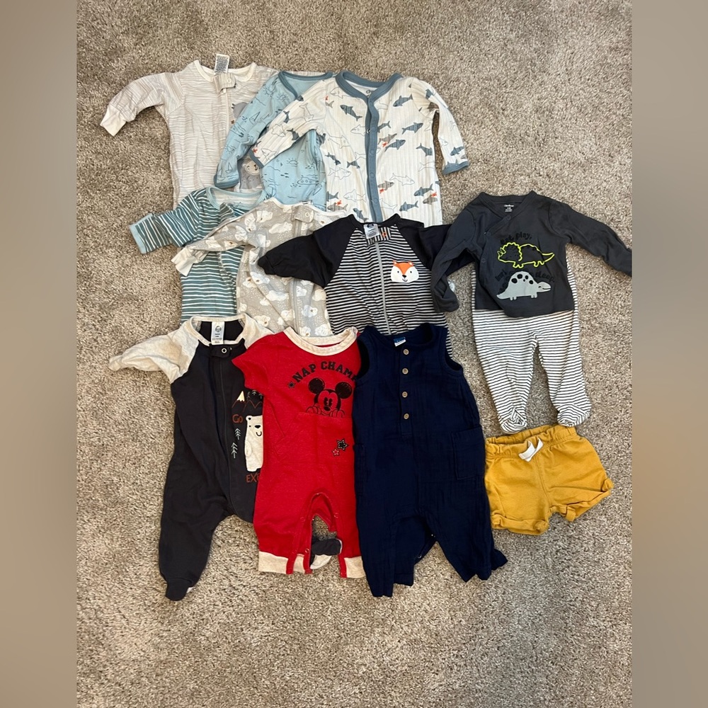 0-3 month baby boy bundle clothes
